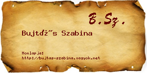 Bujtás Szabina névjegykártya