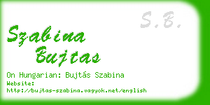 szabina bujtas business card